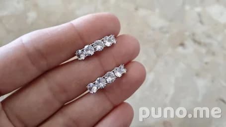 Серьги серебряные с фианитами