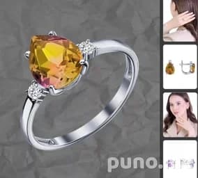 Кольцо серебряное с султанитом 18 размера