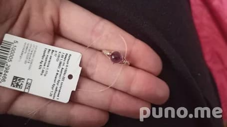 Кольцо серебряное с аметистом позолота