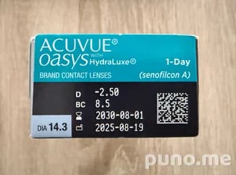 Линзы Acuvue Oasys однодневные -2.50 8.5 (лот 28 шт.)