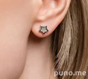 Серьги серебряные 925 пробы звёздочки