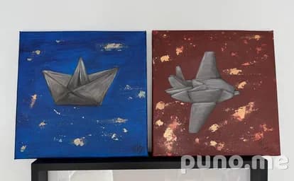 Картины (лот) акриловые 30x30