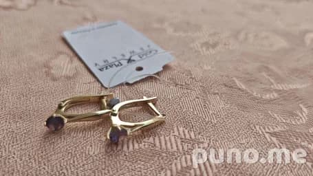 Серьги с аметистовыми фианитами серебро 925