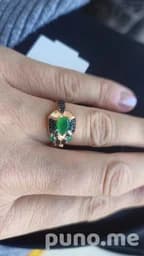 Кольцо змея с агатами серебро 925