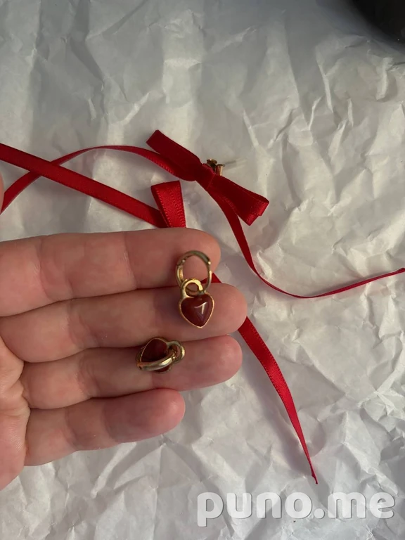 Серьги сердечки