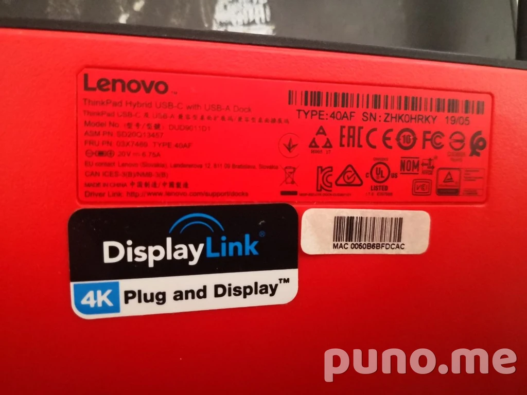 Док-станция Lenovo ThinkPad Hybrid USB-C