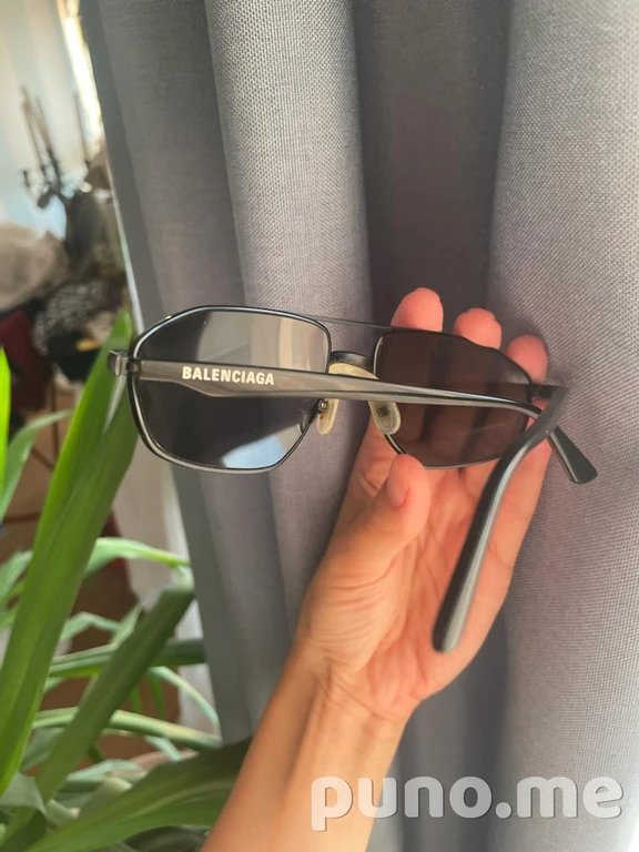 Balenciaga black metal sunglasses